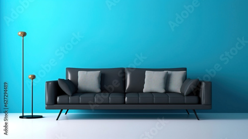 minimal design appartment  modern living-room  colourful furniture  perpendicular composition  center perspective  very detailed  photorealistic  photographic  couch