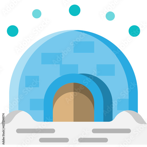 igloo flat icon