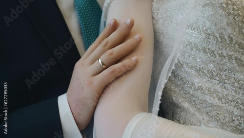 Wallpaper Mural The man gently runs his hand over his girlfriend's shoulder. He's standing very close behind her. Close-up shots Torontodigital.ca