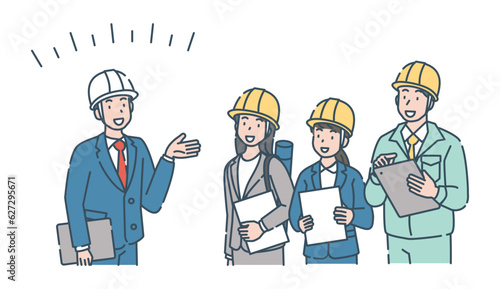 作業着　ゼネコン　建築　土木業,土木　イラスト