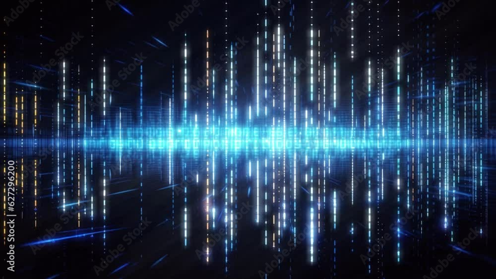 Digital cyberspace abstract vertical animation. Moving numbers and lines appear on a blue background. Abstract digital security, artificial intelligence concepts. Seamless animation Digital cyberspace abstract vertical animation. Moving numbers and lines appear on a blue background. Abstract digital security, artificial intelligence concepts. Seamless animation