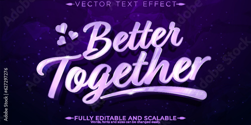 Shiny text effect, editable fashion and glossy text style