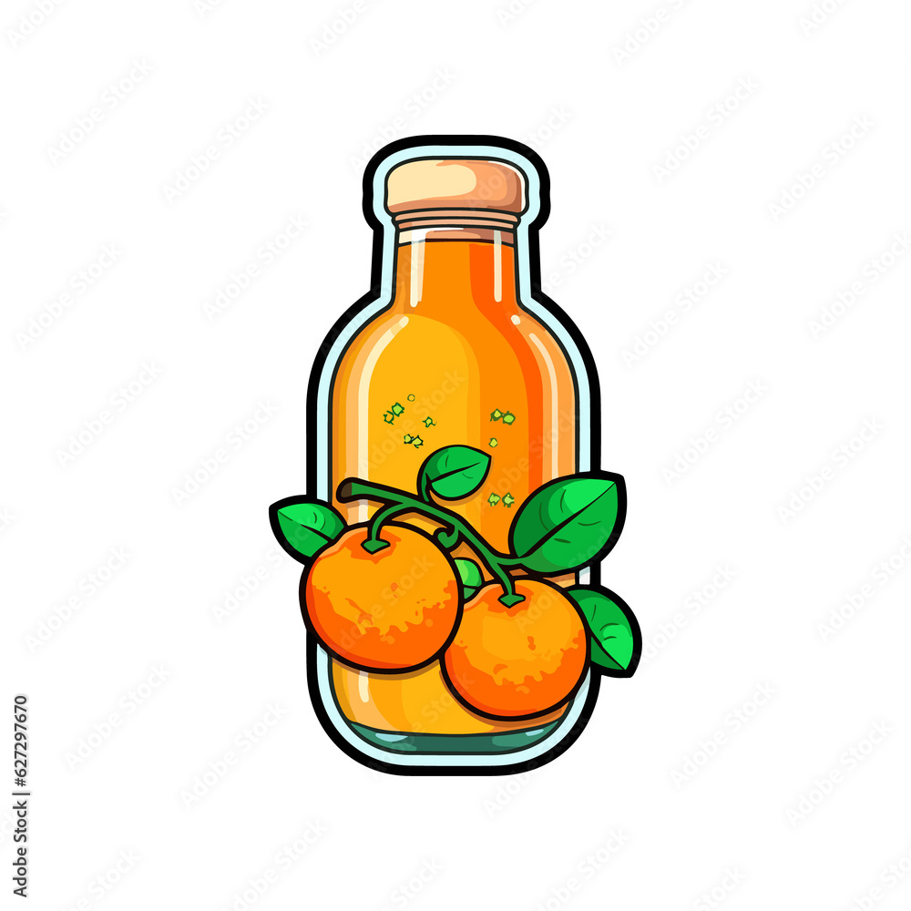 064. apricot nectar sticker cool colors kawaii clip art illustration. Transparent background. Generative Ai 064. apricot nectar sticker cool colors kawaii clip art illustration. Transparent background. Generative Ai
