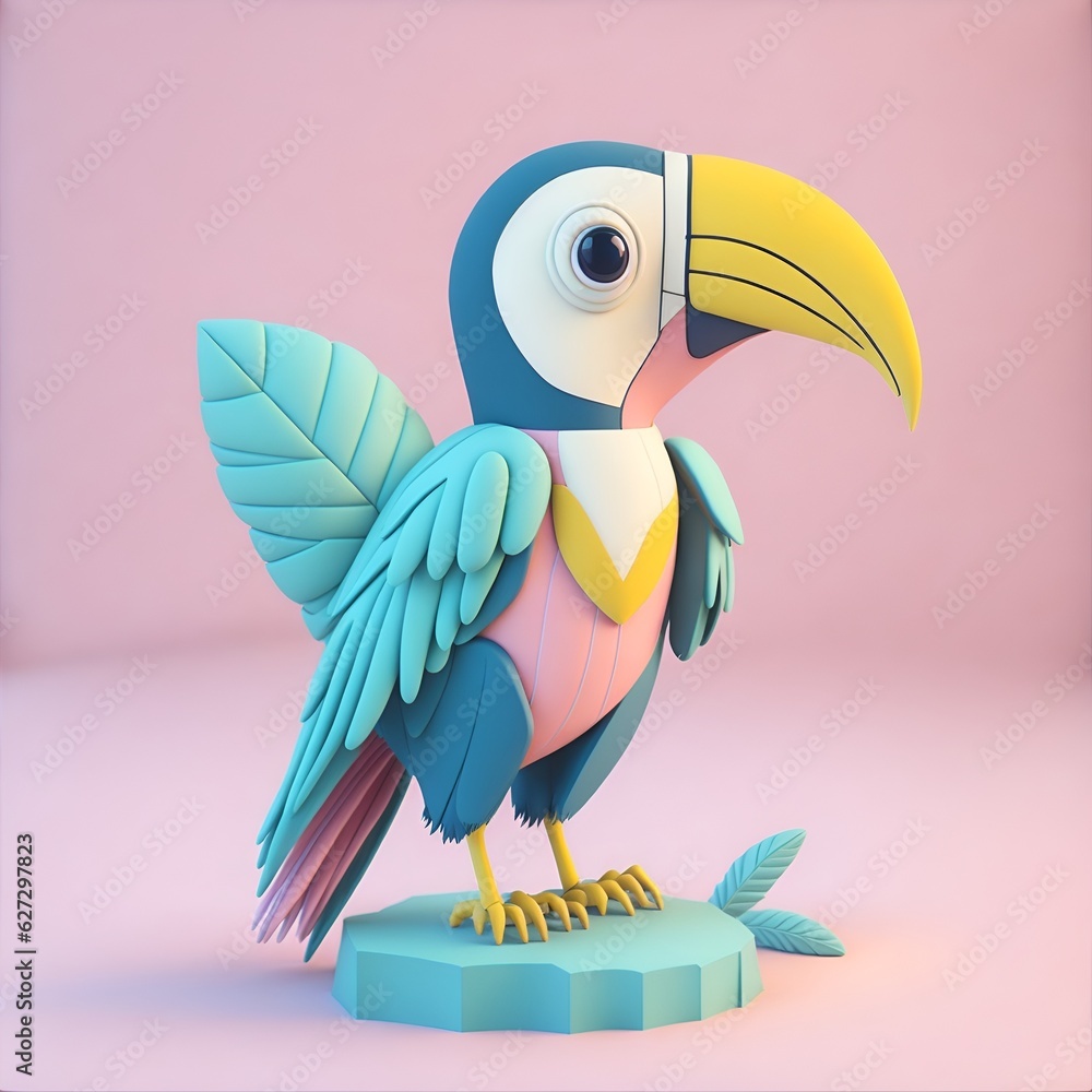 Fototapeta premium parrot on a branch