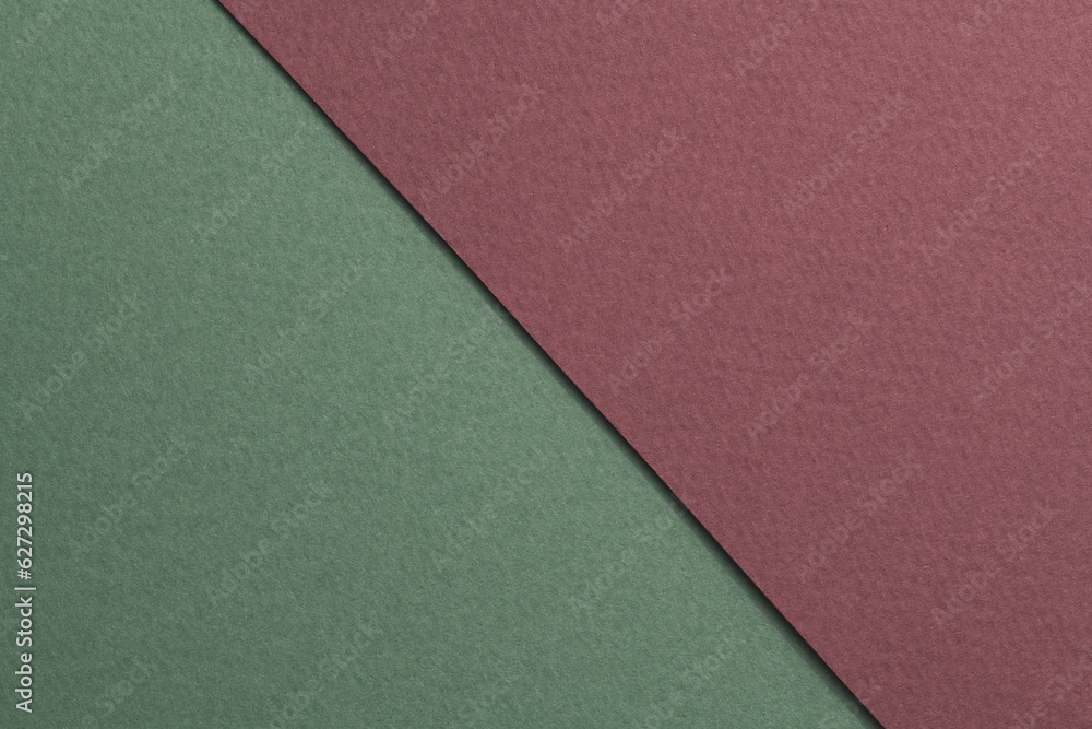 Rough kraft paper background, paper texture red burgundy green colors. Mockup with copy space for text. Rough kraft paper background, paper texture red burgundy green colors. Mockup with copy space for text.