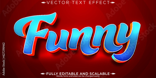 Cartoon text effect, editable comic and child text style
