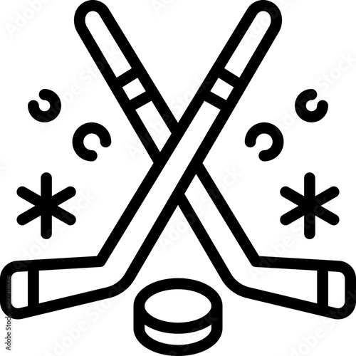 ice hockey line icon