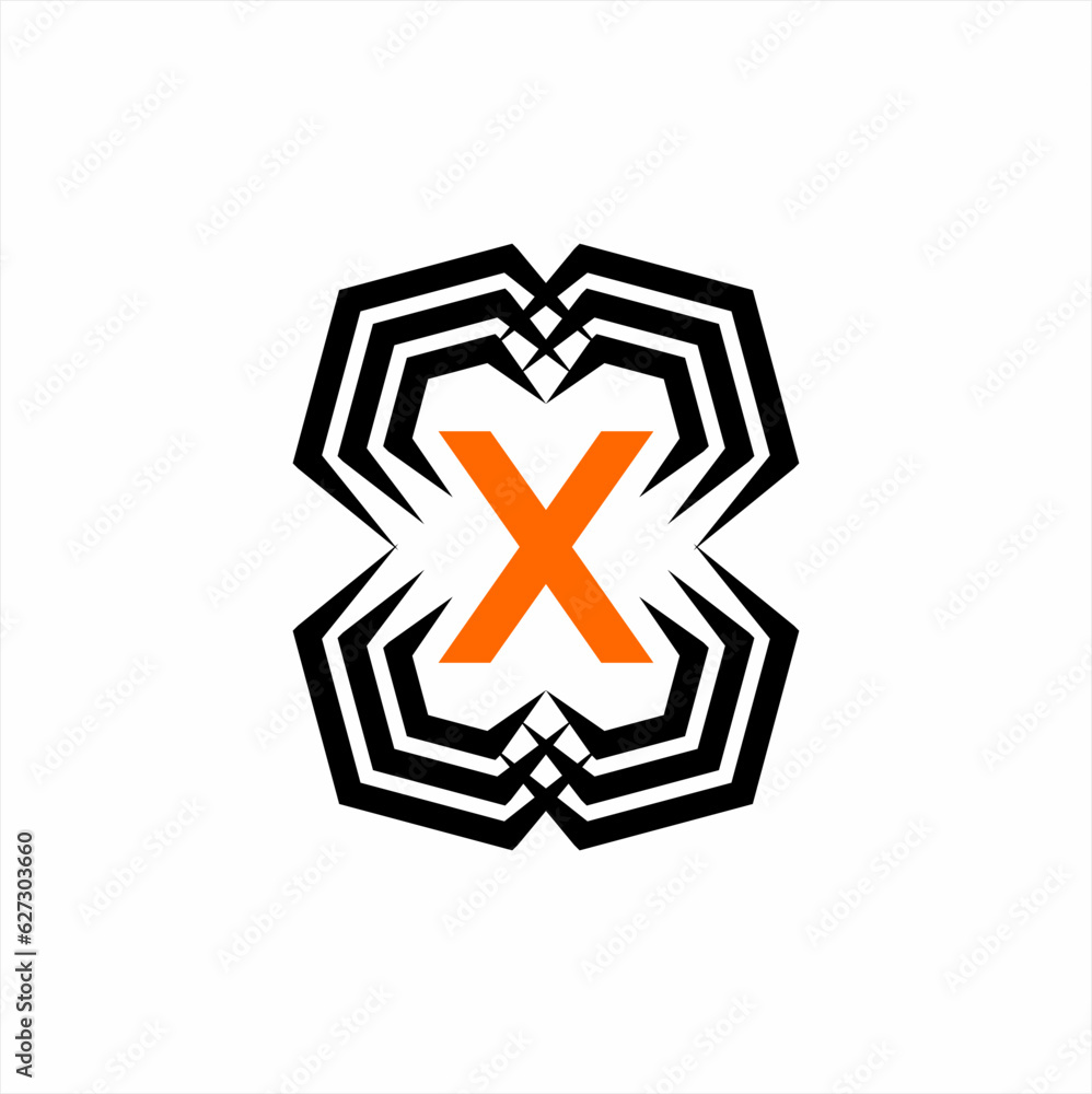 Abstract geometric letter X vector logo design. Abstract geometric letter X vector logo design.