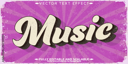 Retro, vintage text effect, editable 70s and 80s text style