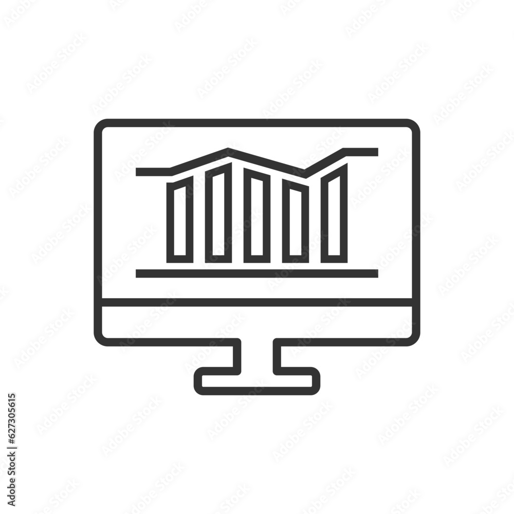 Online Graph Report Icon Online Graph Report Icon