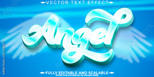 Angel text effect, editable heaven and dove text style