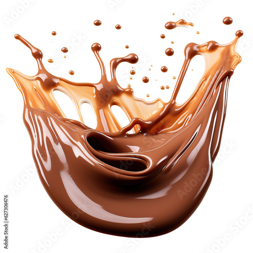 melted chocolate on a trans...