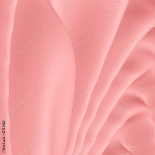 Abstract pink background with smooth waves and curvy lines in 3d rendering