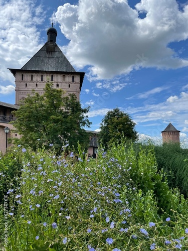 Tower of the Museum complex Savior-Evfimiev Monastery in Suzdal, Vladimir region, Russia