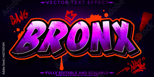 Graffiti text effect, editable spray and street text style