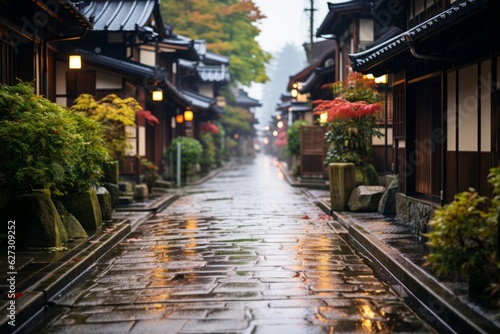 Charming Traditional Street In Kanazawa, Generative AI