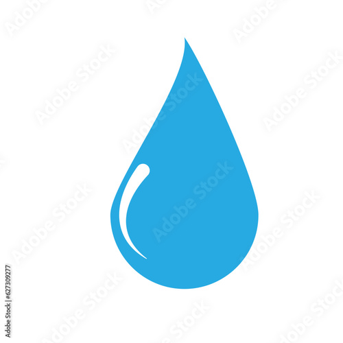 Vector blue water drop. Flat droplet logo shapes 