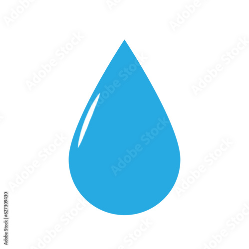 Vector blue water drop. Flat droplet logo shapes 