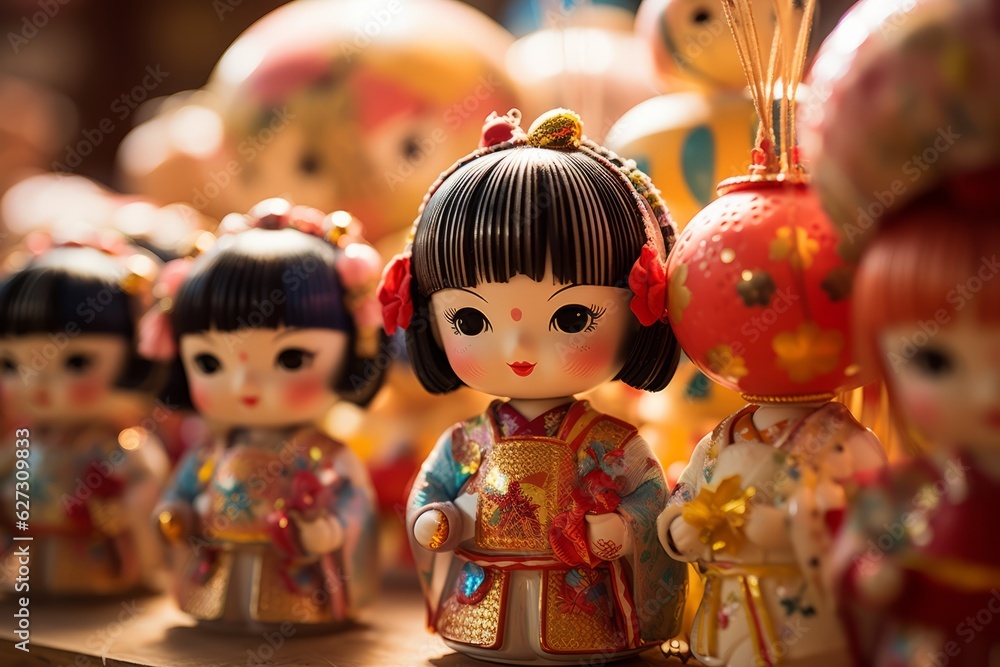 Colorful Hinamatsuri Dolls Festival, Generative AI