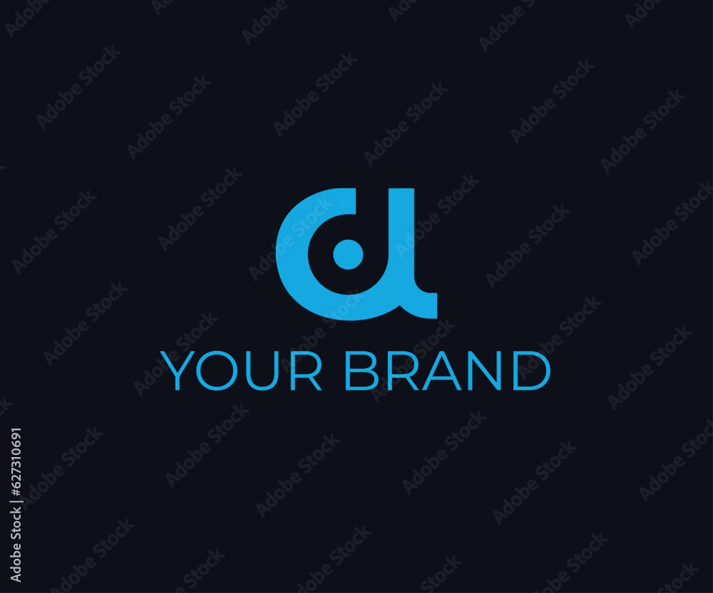 Logo icon blended d and a letter. Vector illustration. Logo icon blended d and a letter. Vector illustration.