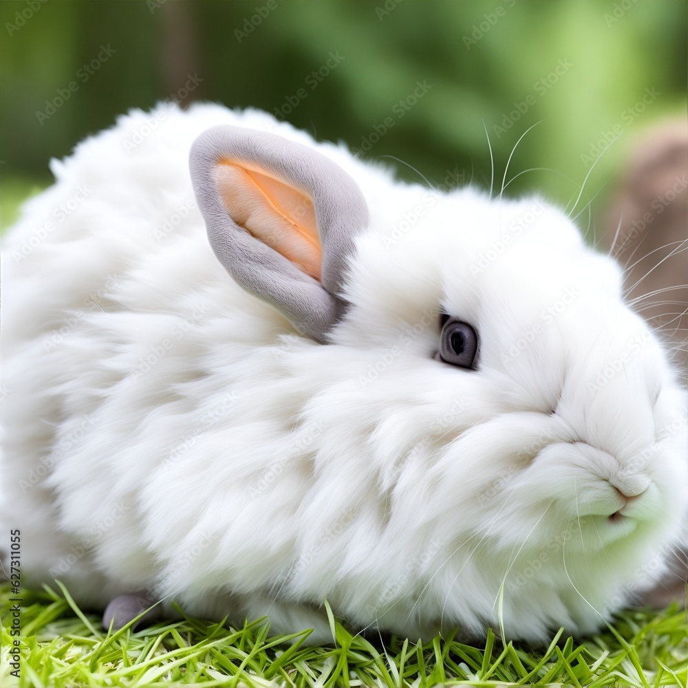 white rabbit on green grass white rabbit on green grass