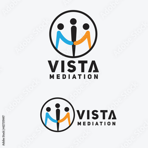 Creative Modern Professional V LETTER MEDIATION LOGO VECTOR