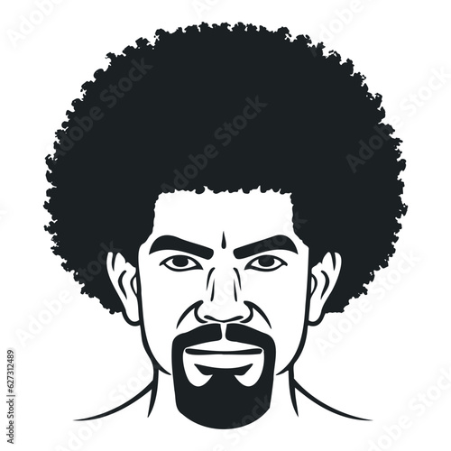 African Men Vector, Afro Men, Black Man Vector, African American Black African American afro male face, curls hair style Black men Silhouettes