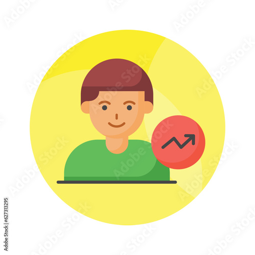 Data scientist vector design isolated on white background, premium icon
