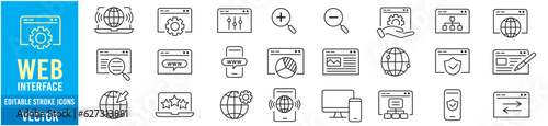 Web interface icons collection vector