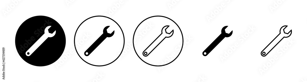 Wrench icon set. repair icon vector. tools icon vector Wrench icon set. repair icon vector. tools icon vector