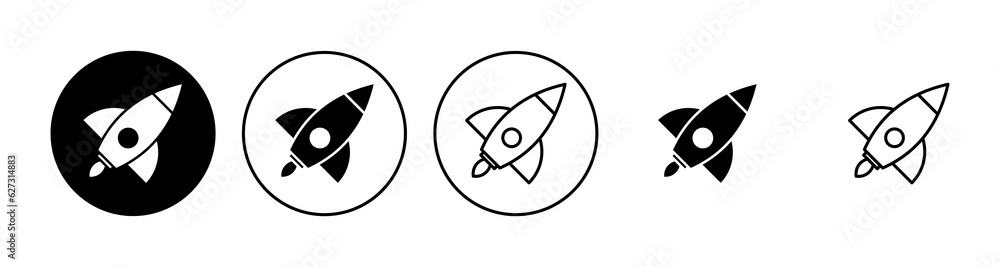 Rocket icon set. Startup icon vector.