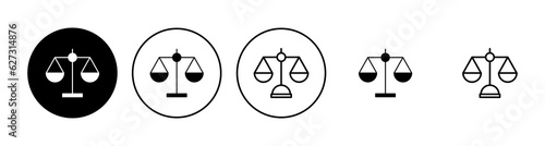 Scales icon set. Weight scale icon