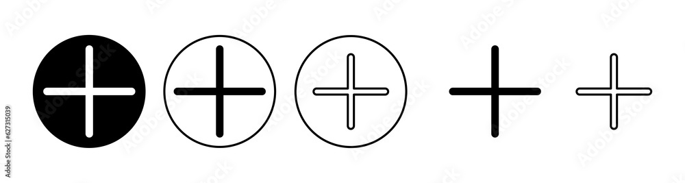Plus Icon set. Add plus icon Plus Icon set. Add plus icon