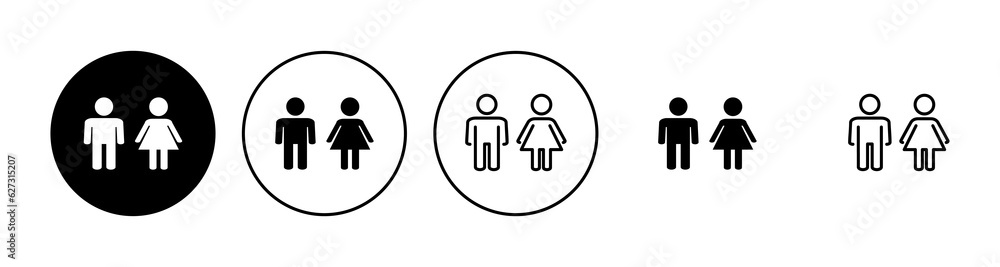 Man and woman icon set. male and female symbol Man and woman icon set. male and female symbol