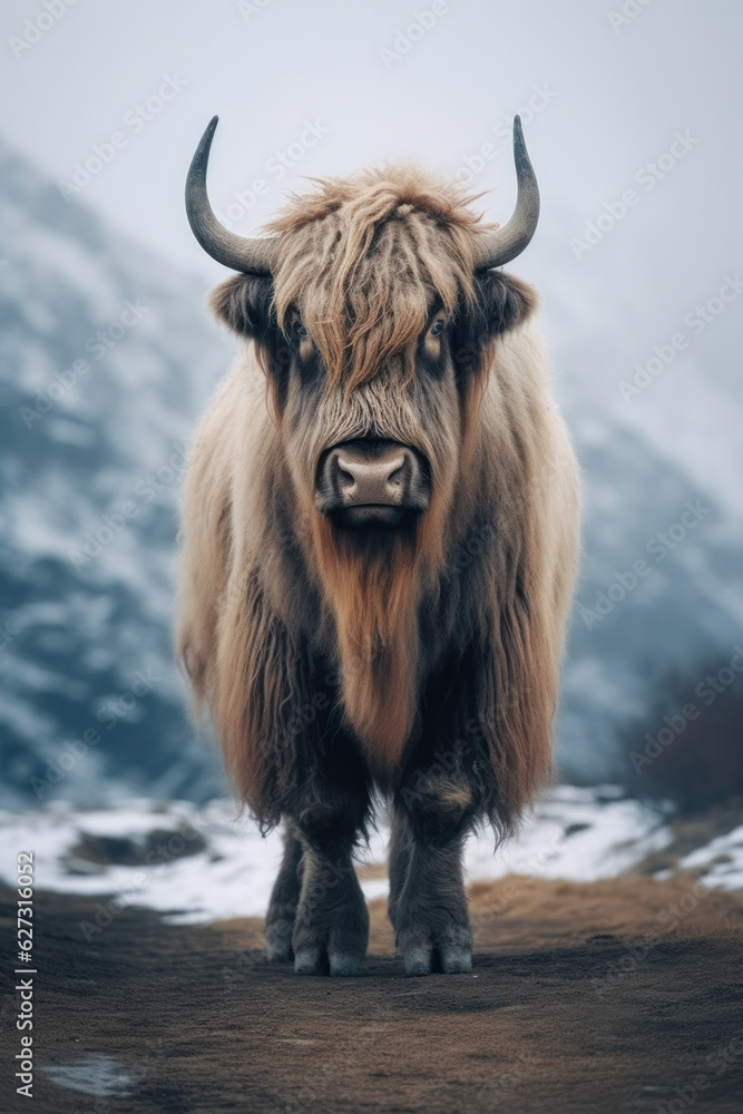 Yak, Wildlife Photography, Generative AI Yak, Wildlife Photography, Generative AI