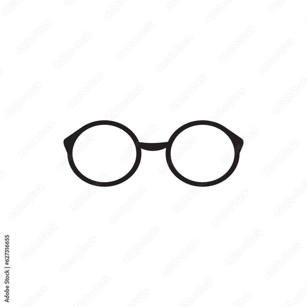 Glassess icon vector flat design Glassess icon vector flat design