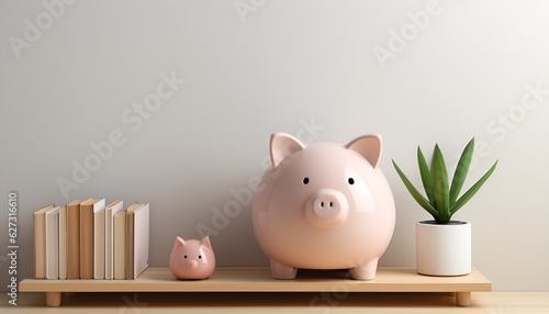 piggy bank on the shelf  © AliceandAlan