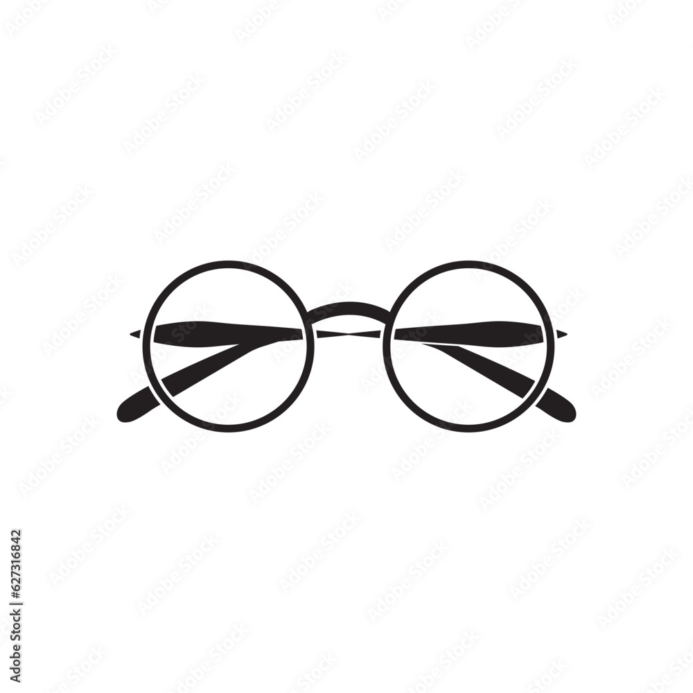 Glassess icon vector flat design Glassess icon vector flat design