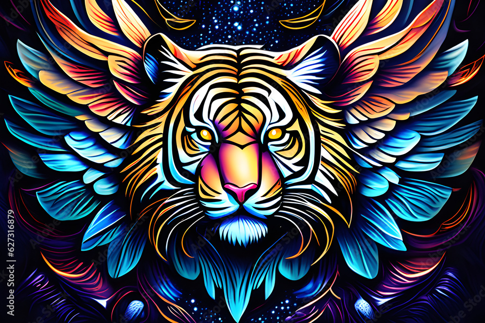 background with a lion Generative AI