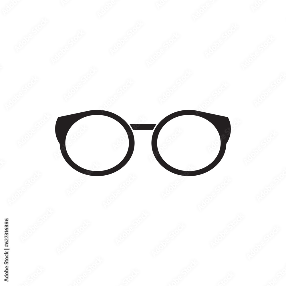 Glassess icon vector flat design Glassess icon vector flat design