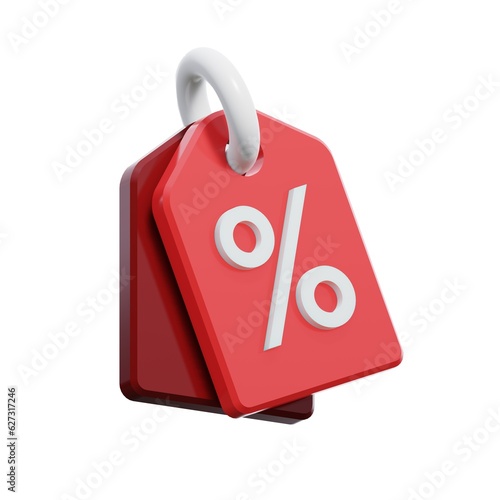 Online shopping tag price 3d render vector, discount coupon of cash for future use. sales with an excellent offer 3d for shopping online, Special offer promotion on 3d price tags on white background