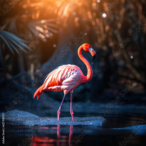 Flamingo, Wildlife Photography, Generative AI