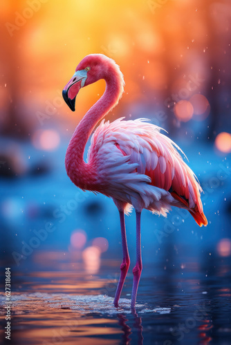 Flamingo  Wildlife Photography  Generative AI