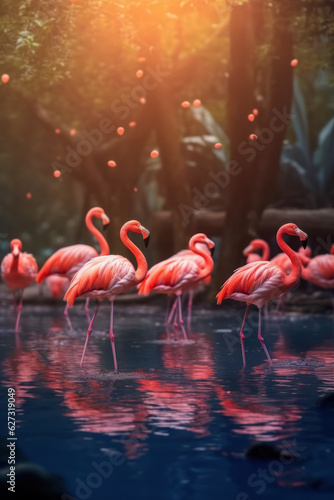 Flamingo, Wildlife Photography, Generative AI