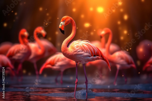 Flamingo  Wildlife Photography  Generative AI