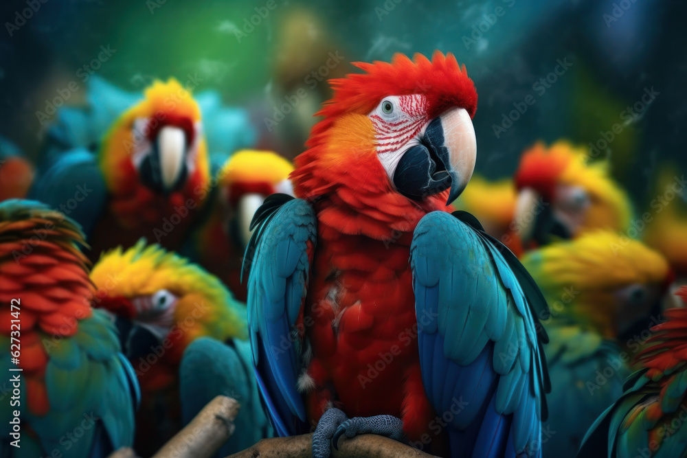 Obraz premium Parrot, Wildlife Photography, Generative AI