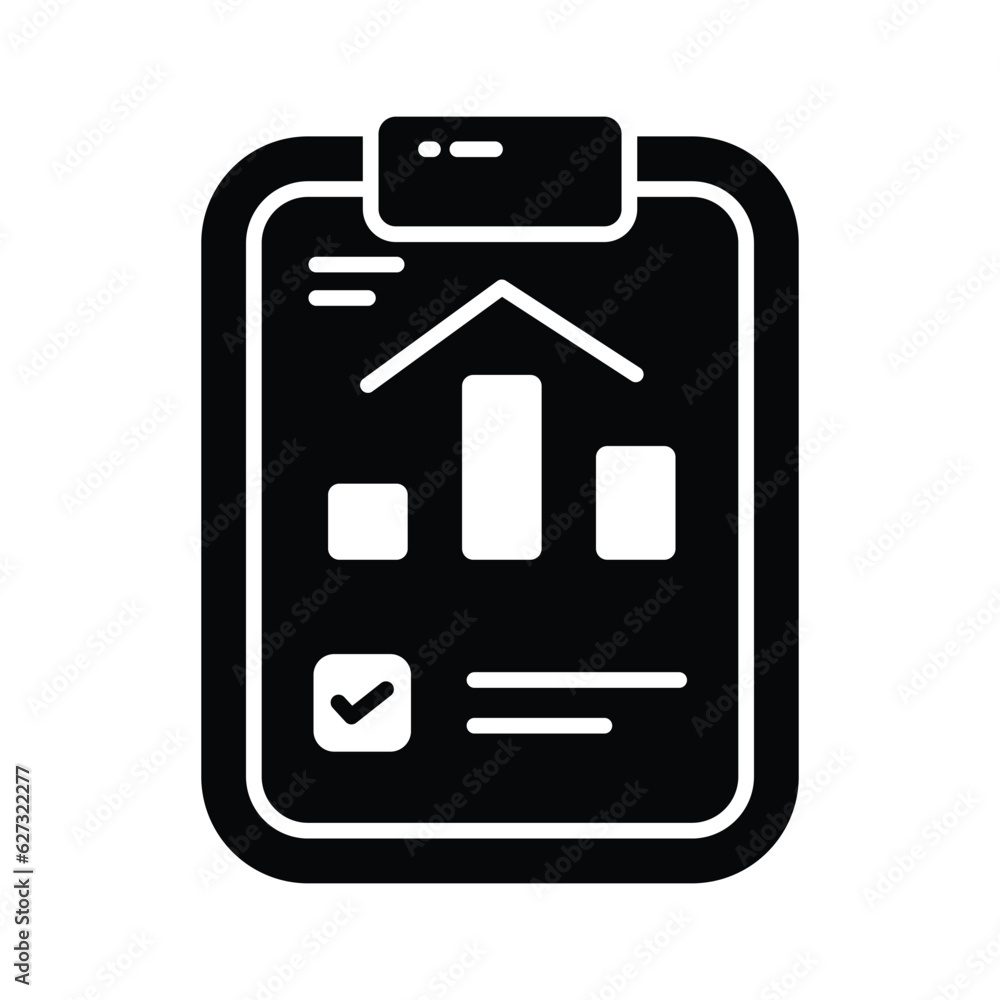 Bar chart on page denoting concept vector of business report in trendy style Bar chart on page denoting concept vector of business report in trendy style