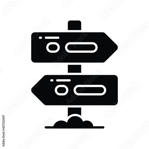 Flat vector design of direction board in modern style, an icon of guidepost
