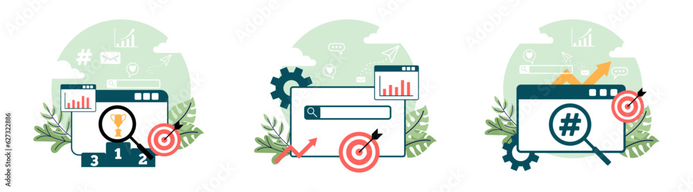 seo search engine optimization illustration flat design seo search engine optimization illustration flat design