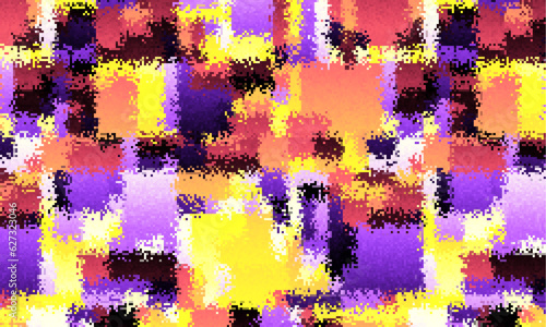 Pixilated psychedelic background. Moire overlapping effect. Vector image.